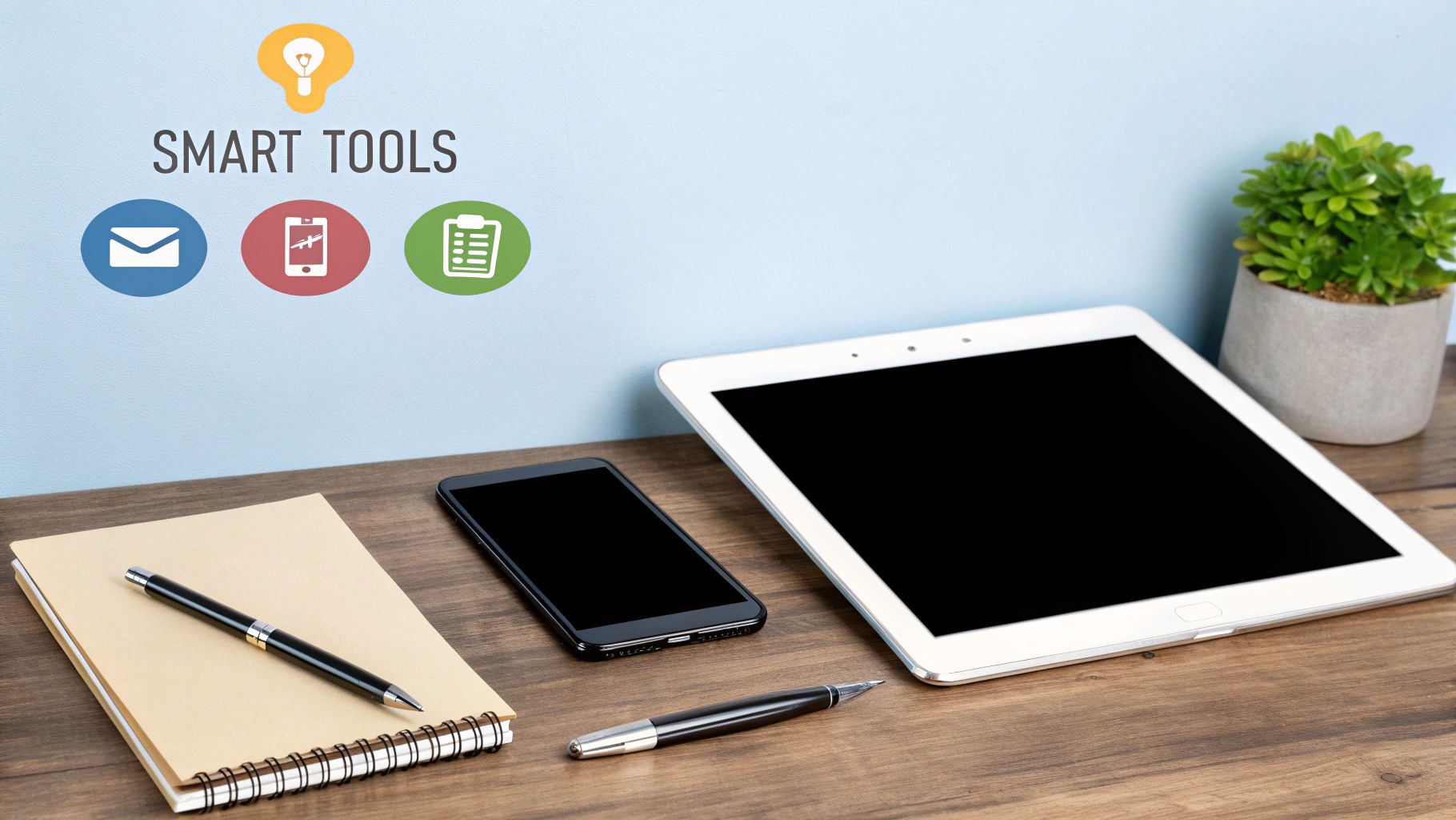 A sleek dashboard shows a rising green graph, indicating business growth and successful sales outcomes.