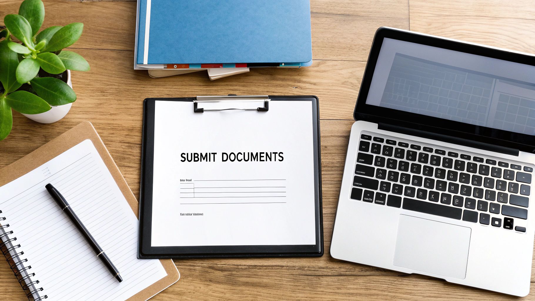 A welcome kit with a personalized letter, project roadmap, and communication guide laid out on a desk.