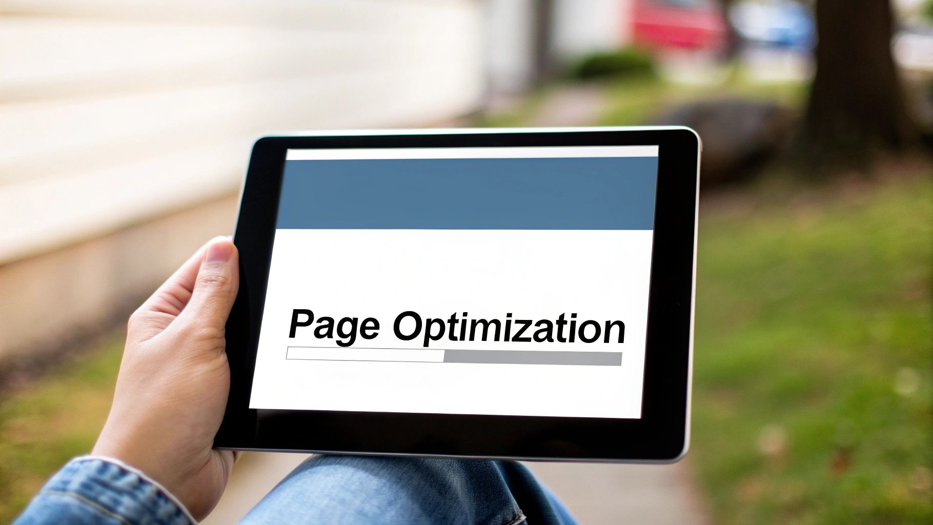 A team collaborating around a table with laptops and charts, strategizing digital channel optimization.