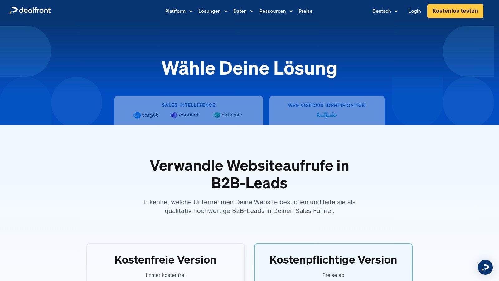 Dealfront (Leadfeeder) – Web Visitors Identification