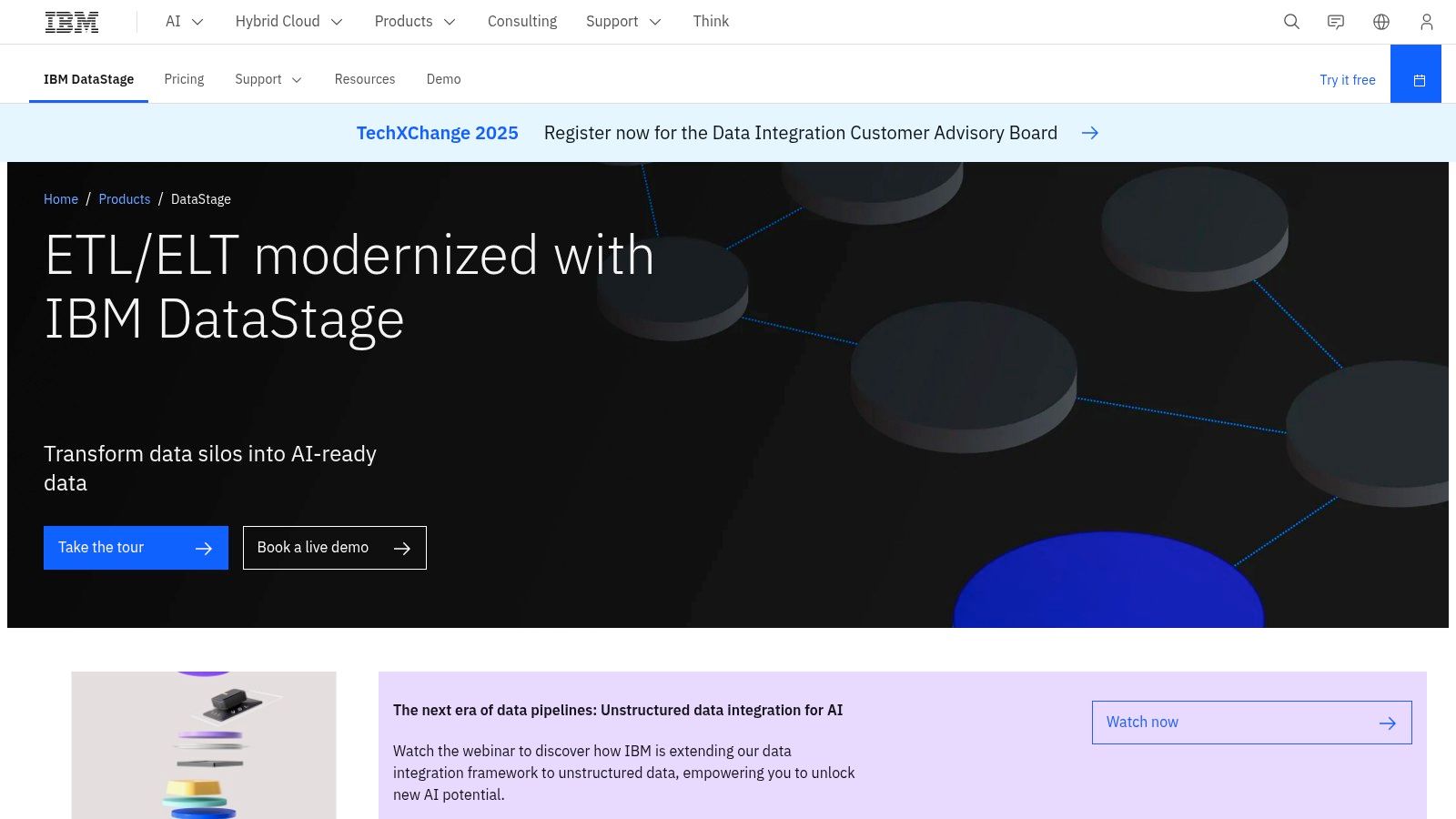 IBM DataStage (IBM Cloud Pak for Data / watsonx.data)