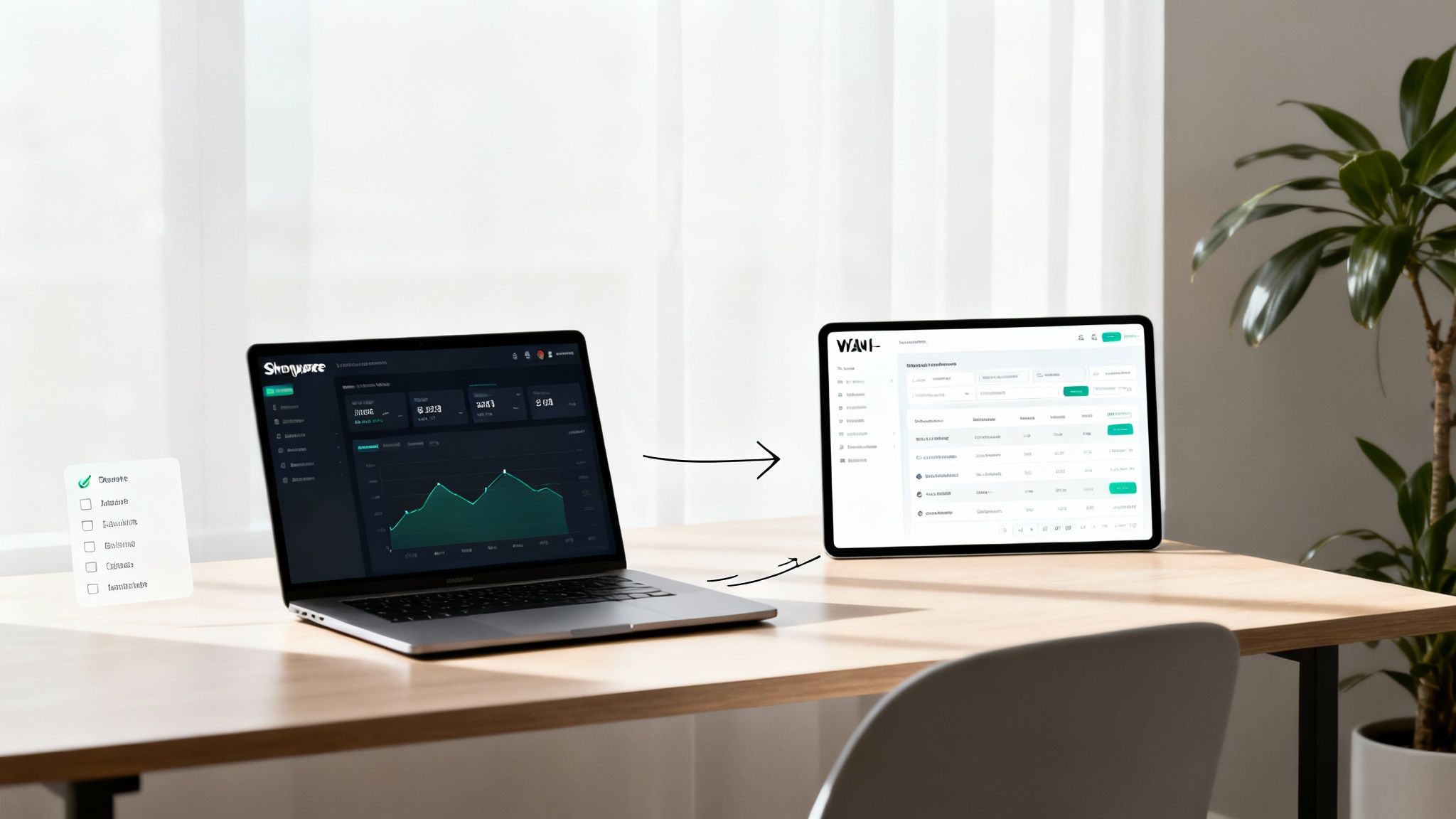 Zwei Hände, die Puzzleteile zusammenfügen, was die Verbindung zwischen Warenwirtschaft und Shopware symbolisiert.