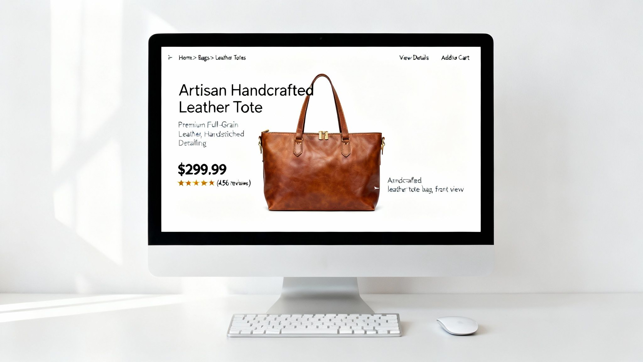 Produktseite eines Online-Shops wird auf einem Laptop-Bildschirm optimiert.