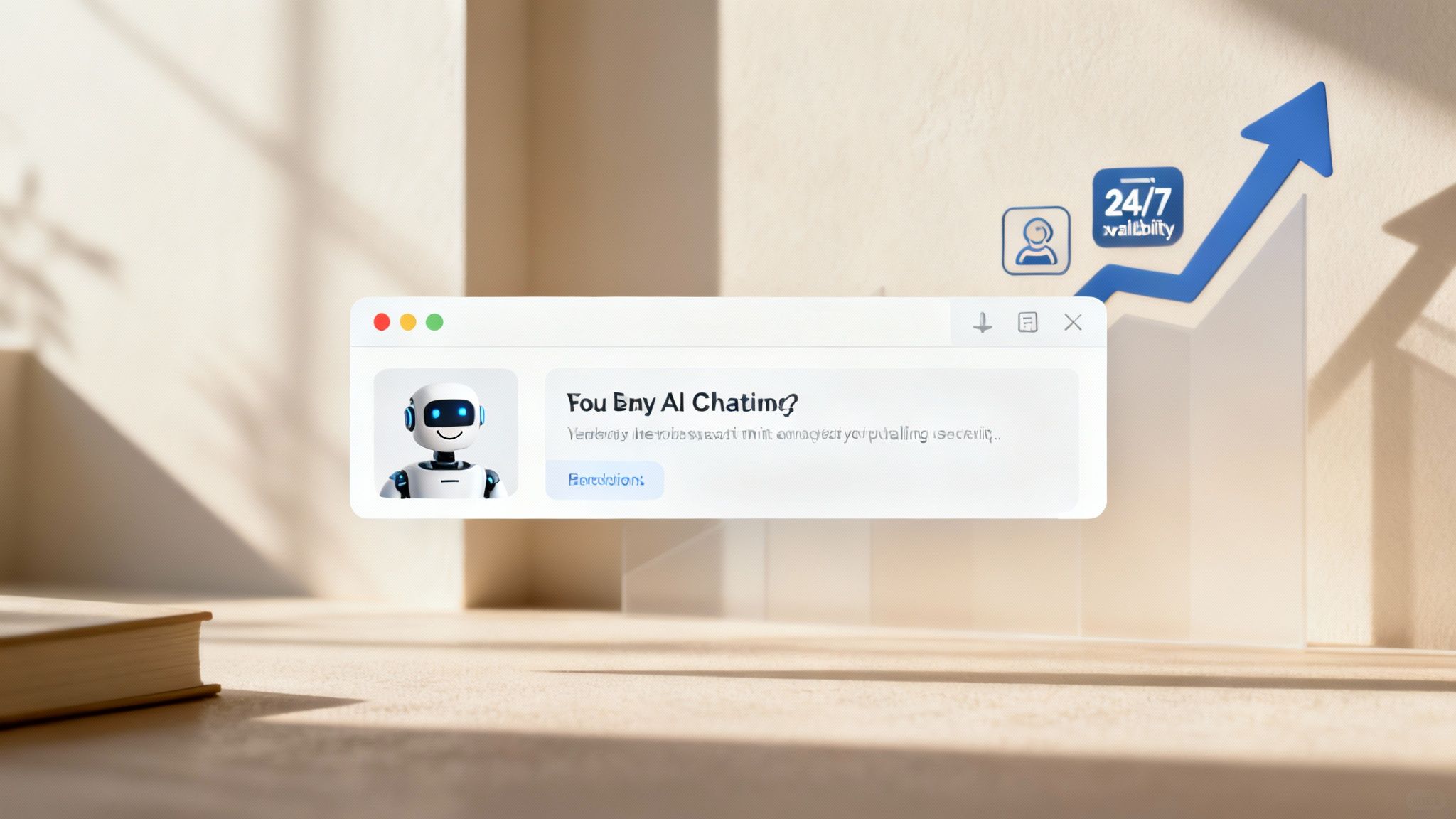 Eine Person interagiert mit einem KI Chatbot auf einem Laptop.