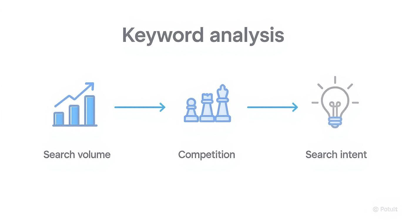Infographic about suchmaschinenoptimierung keyword analyse