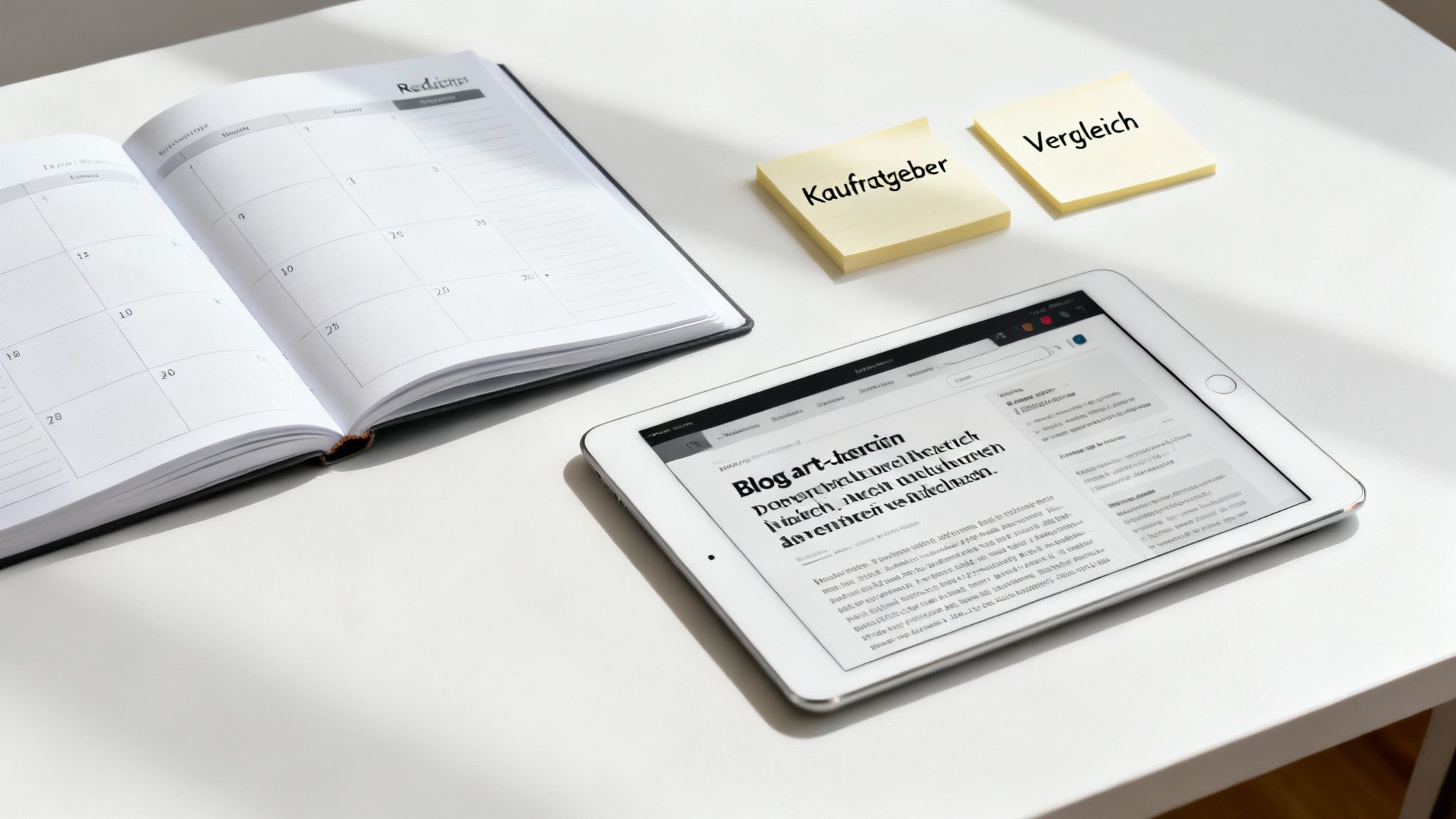 Eine Person plant eine Content-Strategie an einem Whiteboard mit Diagrammen und Notizen.