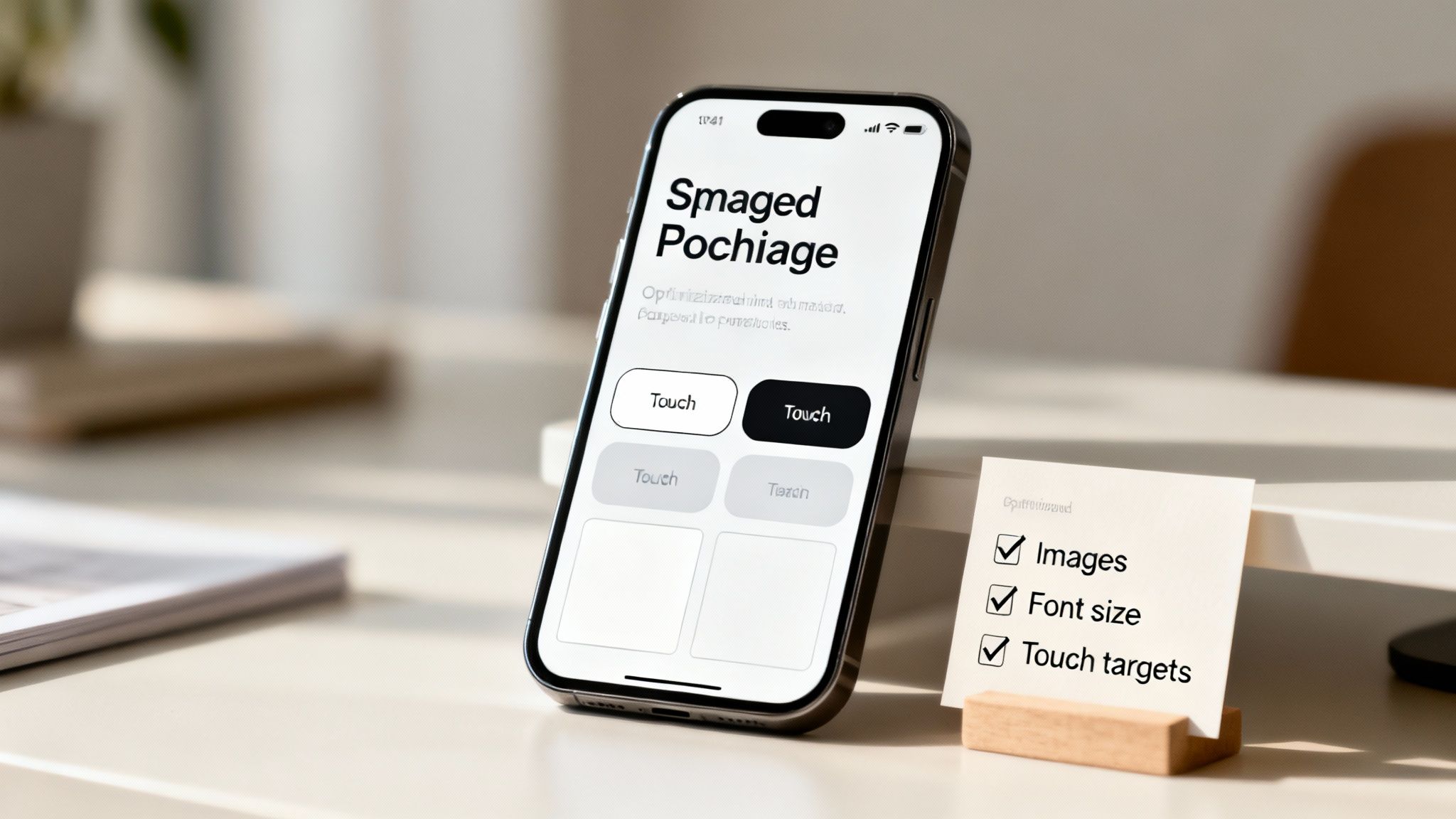 Eine Person verwendet ein Smartphone, um eine gut gestaltete responsive Website zu navigieren, die sich perfekt an den Bildschirm anpasst.