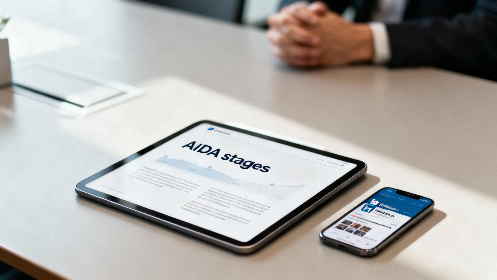 Zwei Personen bei einem Geschäftstreffen in einem modernen Büro, die auf einen Laptop blicken und eine Partnerschaft besprechen.