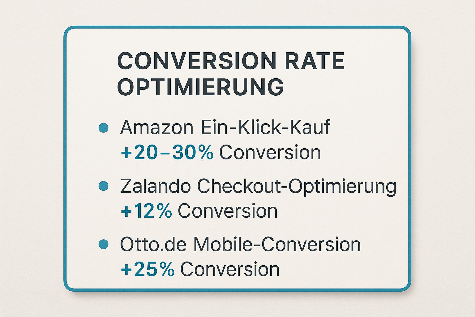 Infografik mit den wichtigsten Daten zur Conversion Rate Optimization (CRO)