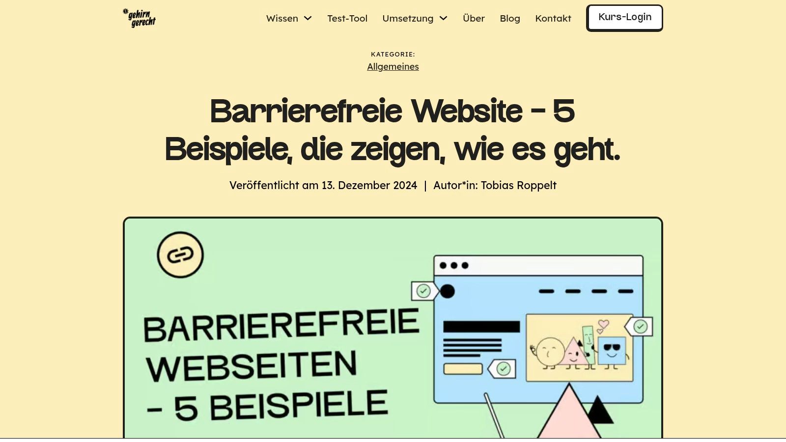 Gehirngerecht Digital – Beispiele barrierefreier Websites