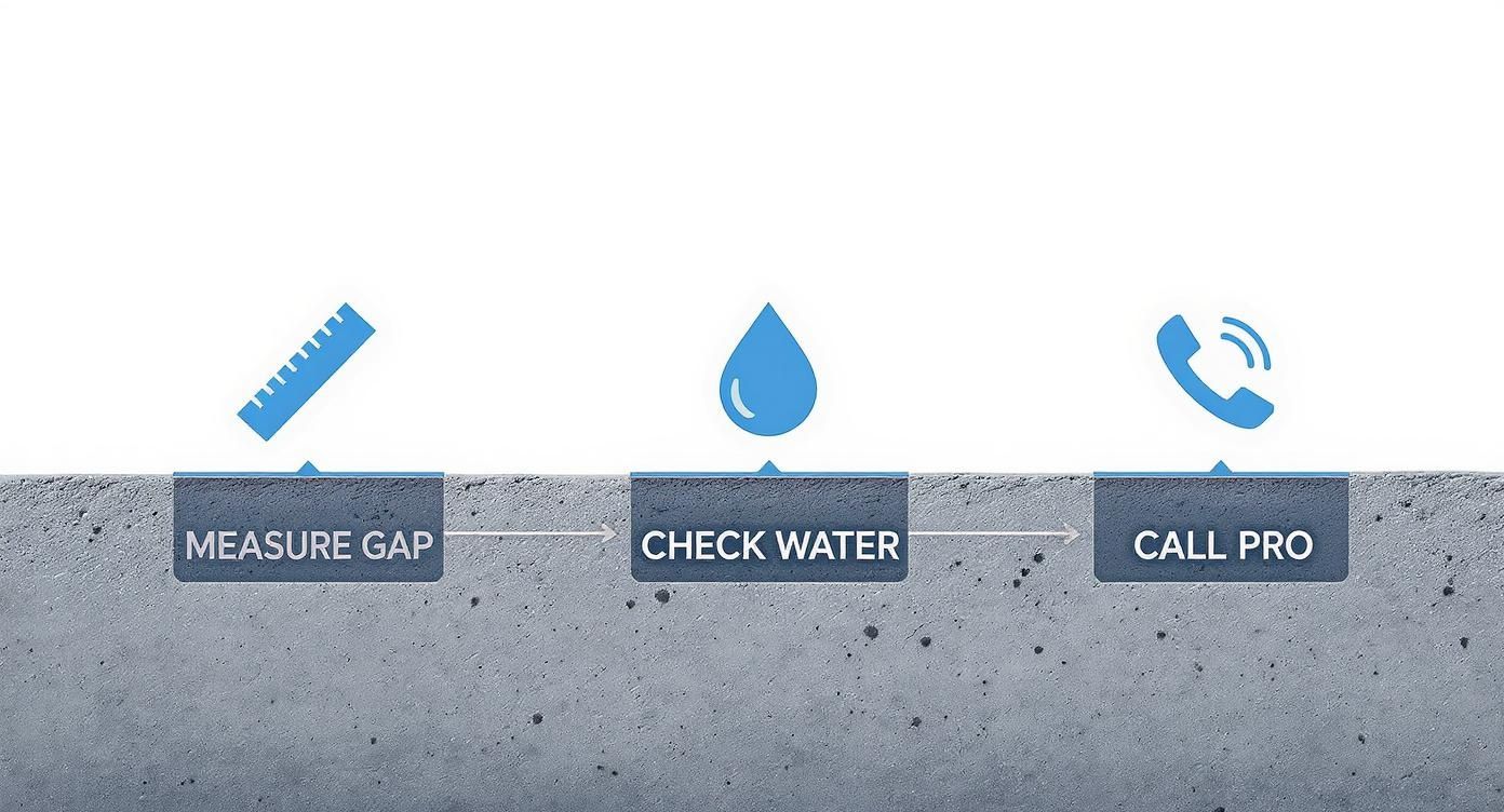 Infographic about how to fix uneven concrete slabs
