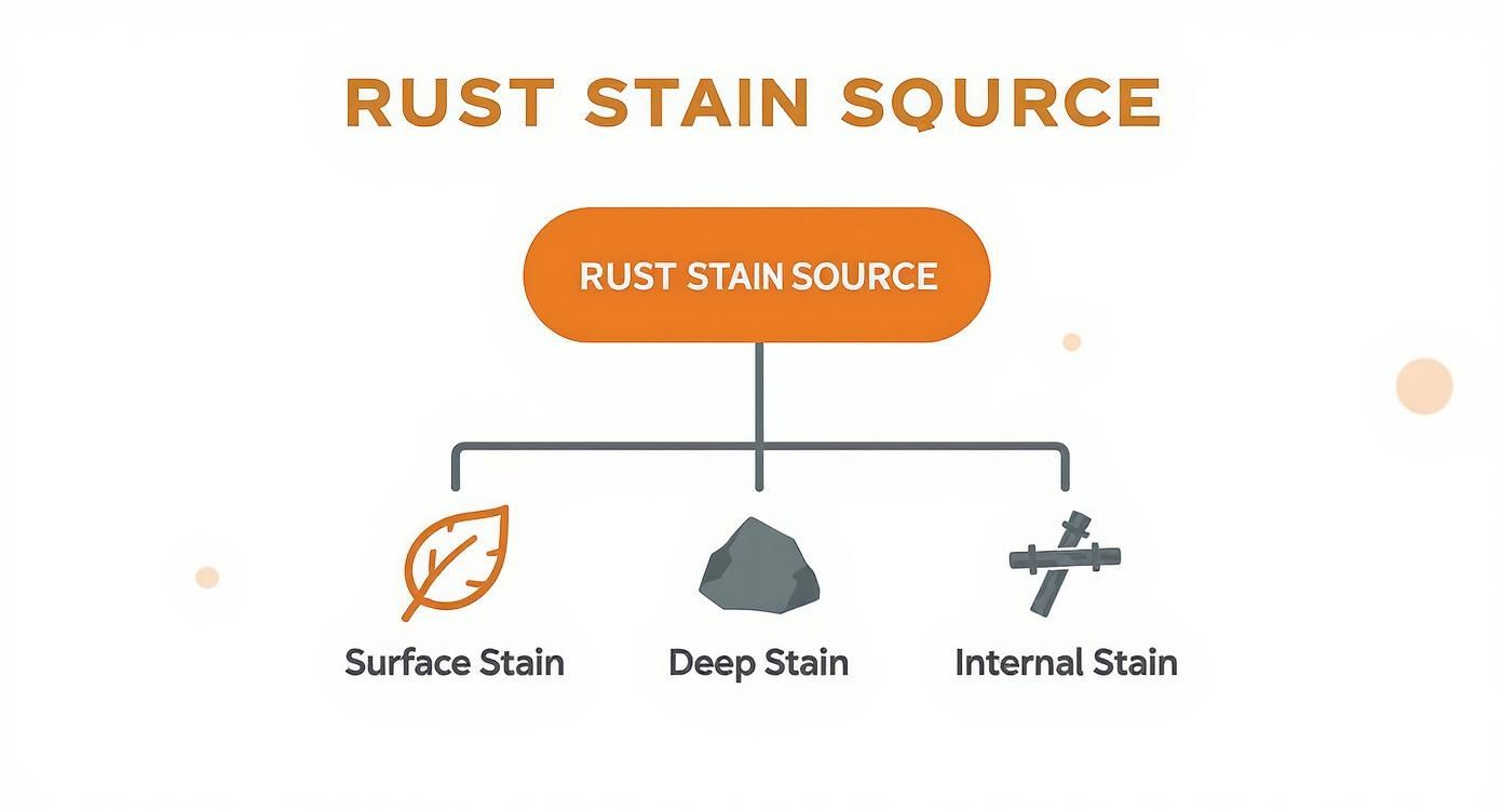 Infographic about remove rust from concrete