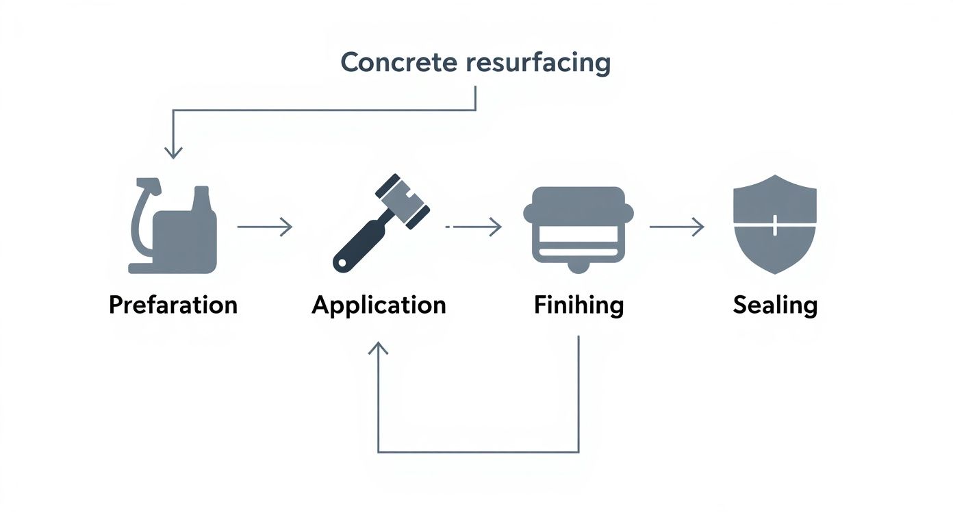 Infographic about what is concrete resurfacing