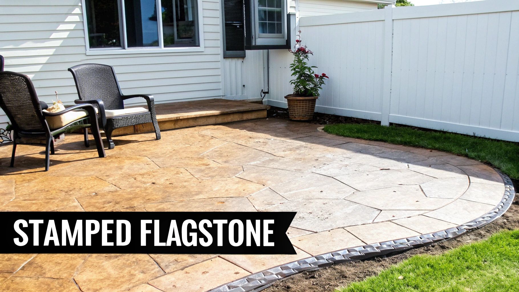 Stamped Flagstone Patio