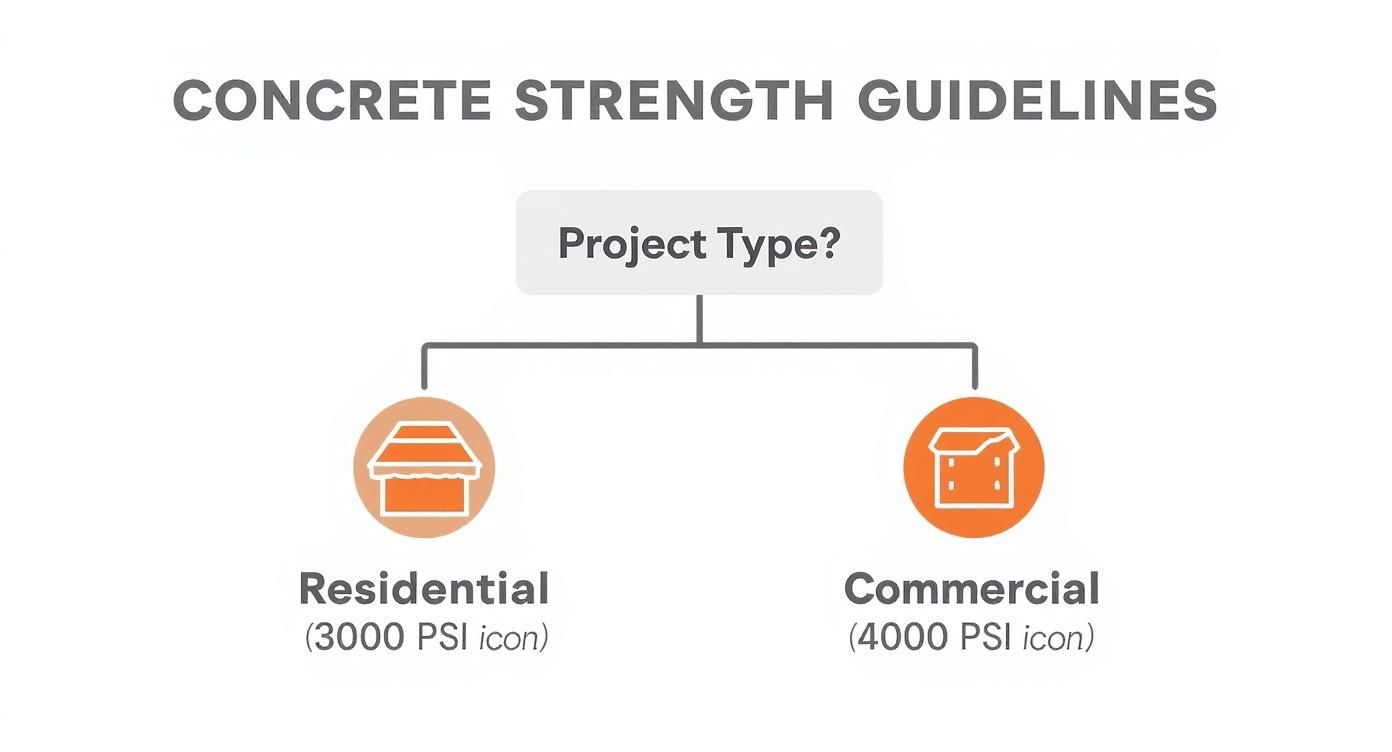 Infographic about best concrete mix for foundations