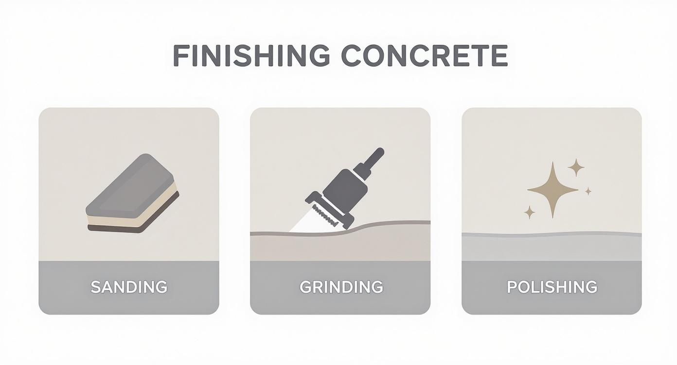 Infographic about can you sand concrete