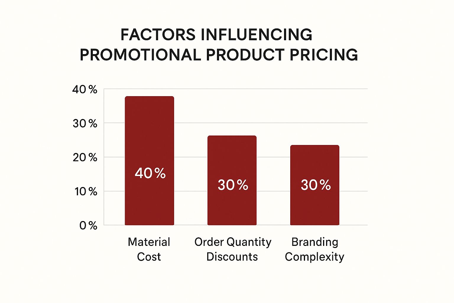 Infographic about promotional product pricing