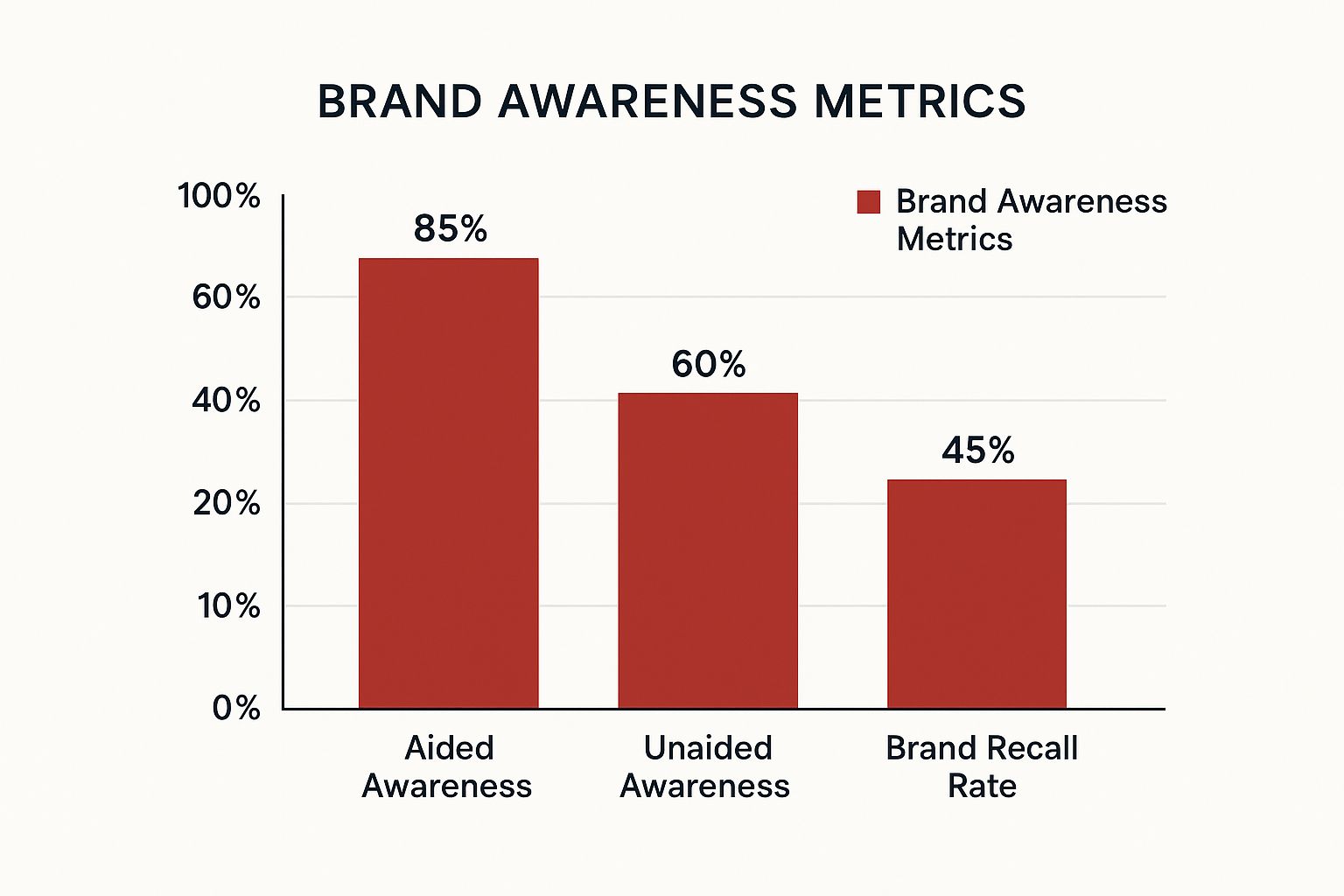 Infographic about brand awareness measurement