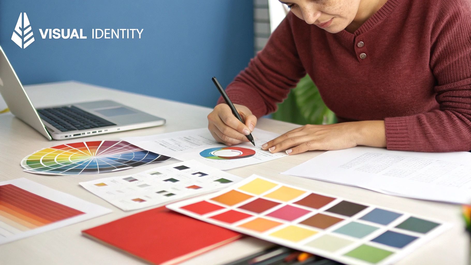 Screenshot of HubSpot's brand guidelines examples page, showing different brand logos and color palettes.