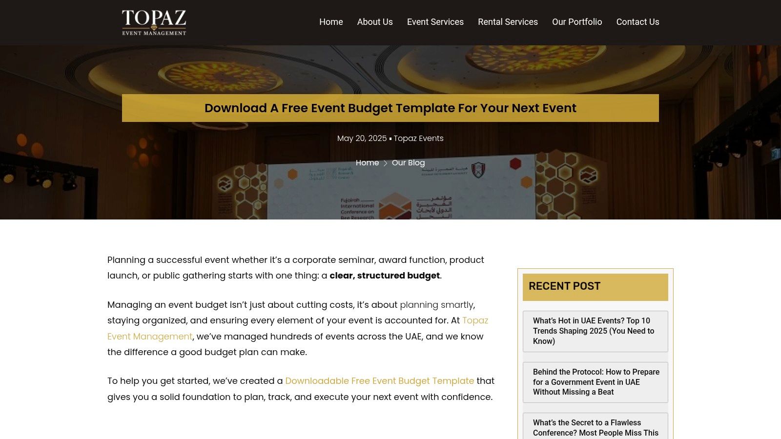 Topaz Events