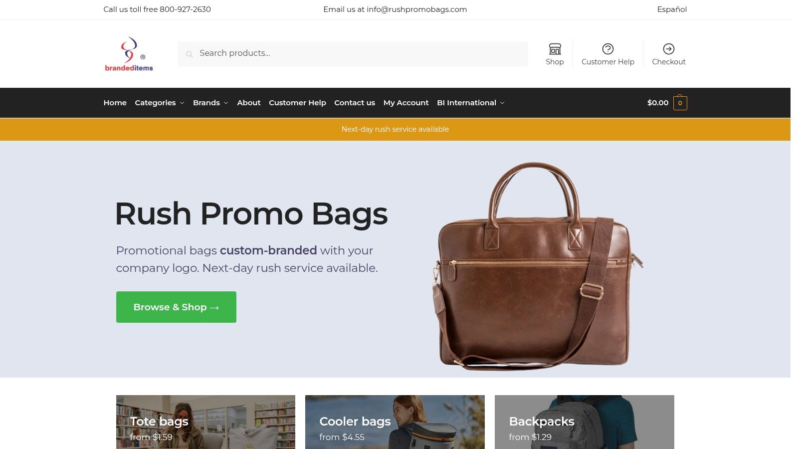 Rush Promo Bags
