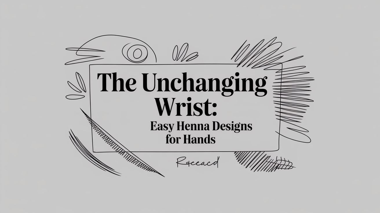 The Unchanging Wrist: Easy Henna Designs for Hands
