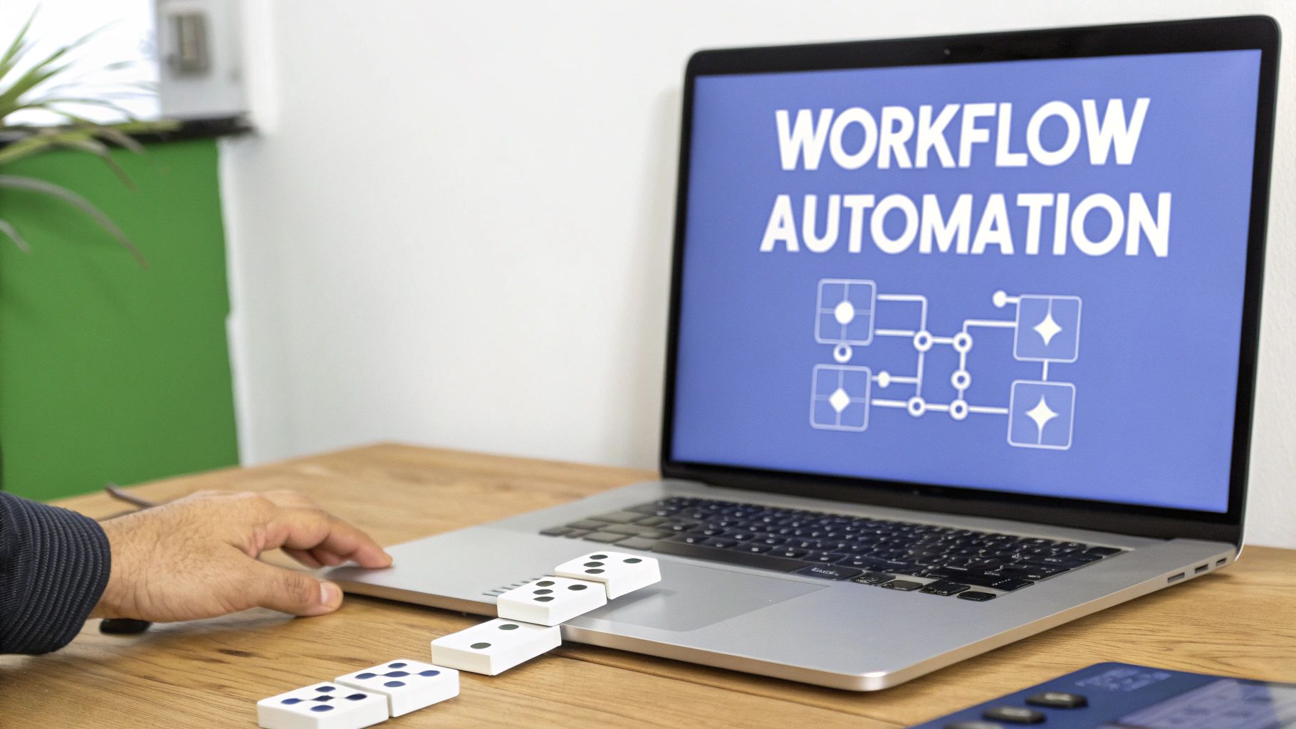A visual representation of workflow automation showing connected digital gears and processes.