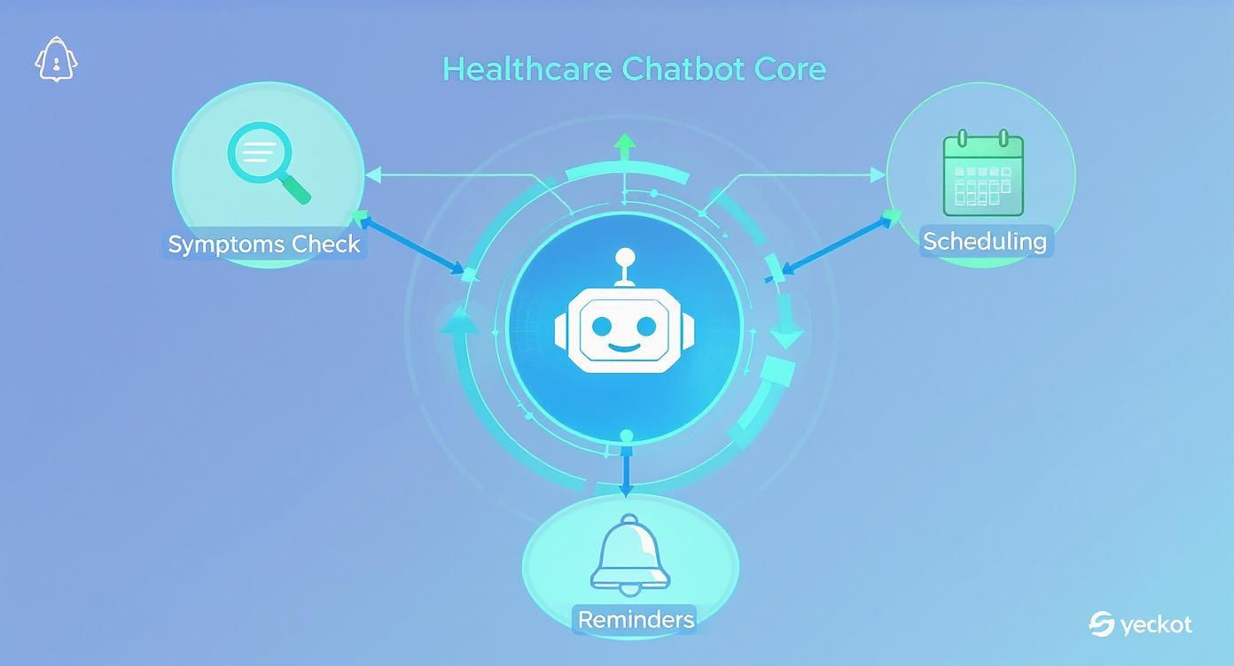 Infographic about healthcare chat bot