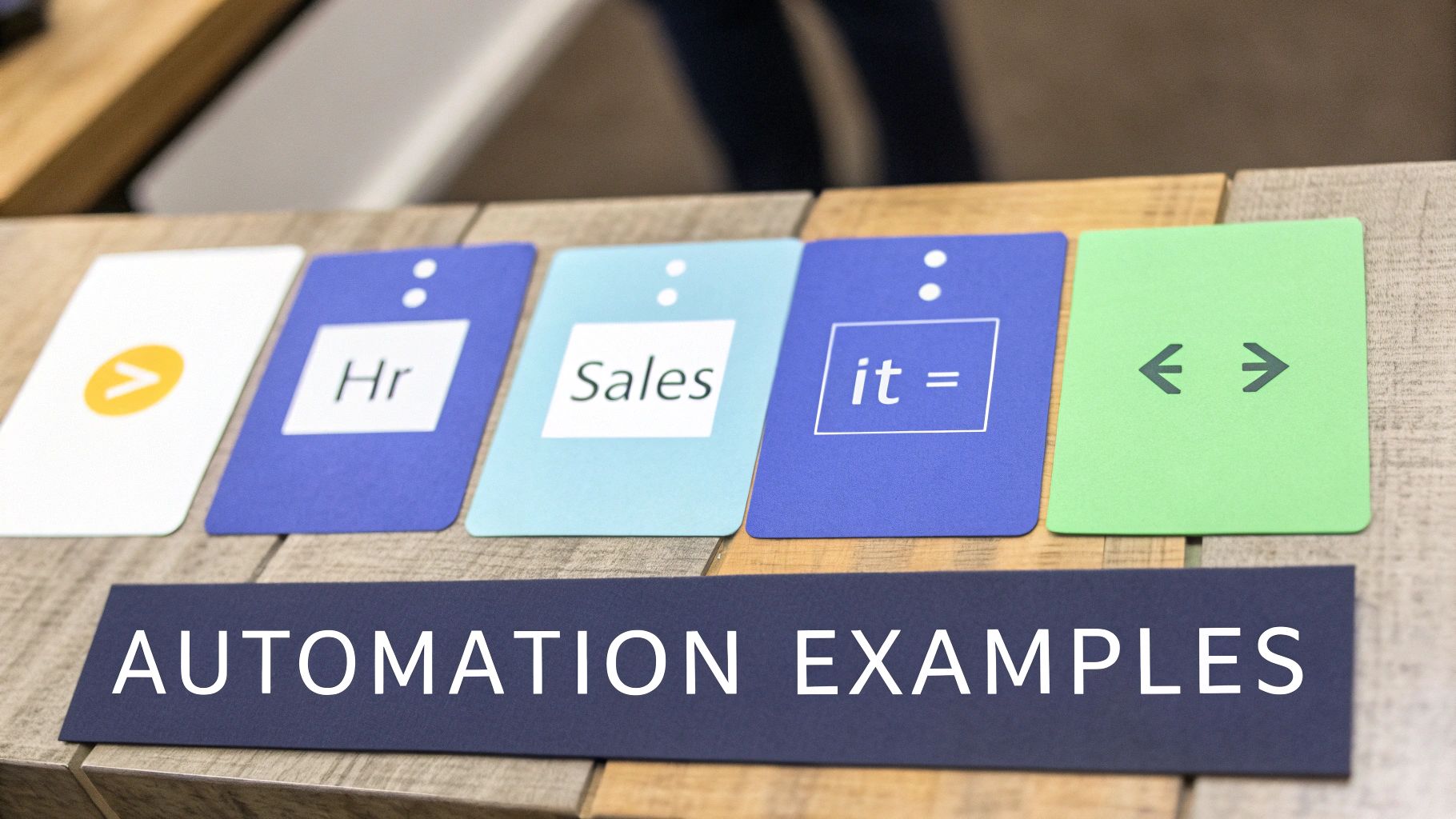 A visual representation of workflow automation showing a connected digital process.