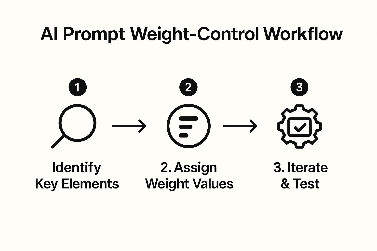 Infographic showing key data about Weight and Parameter Control Prompts