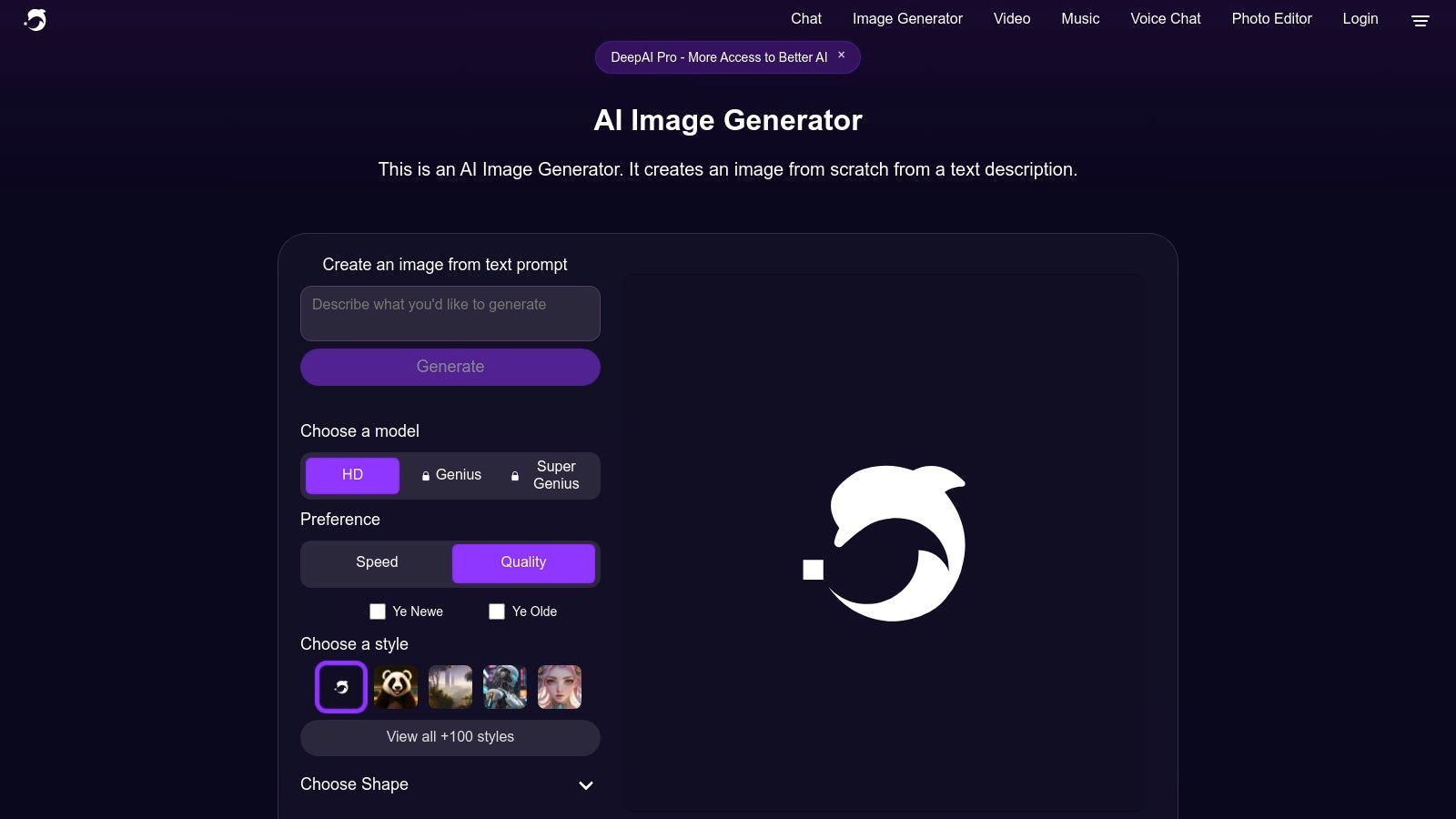 DeepAI – Text‑to‑Image