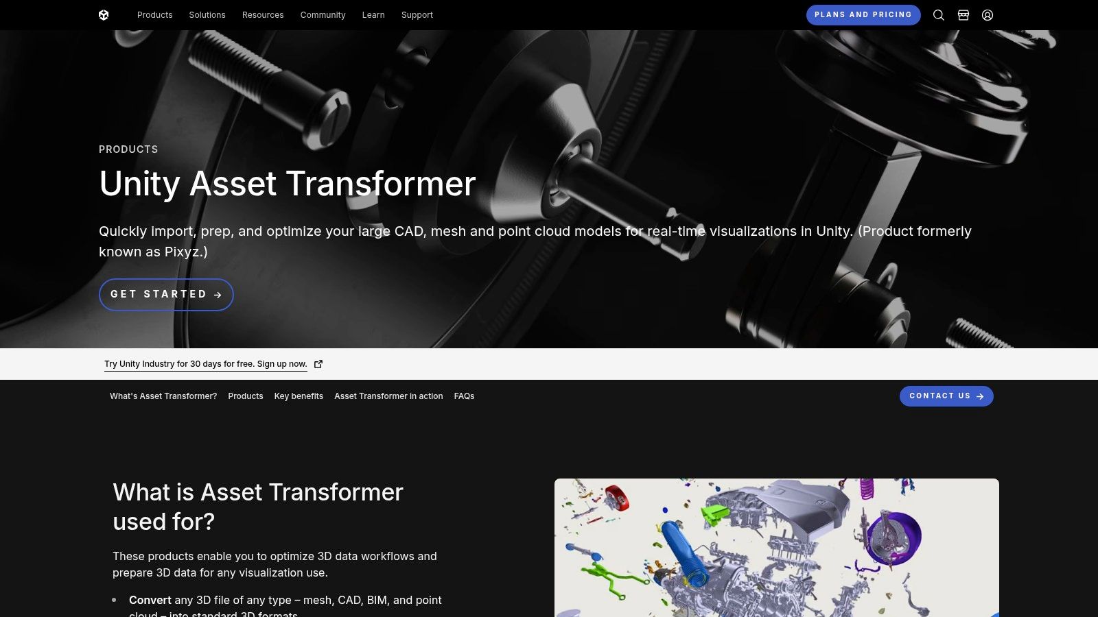 Unity Asset Transformer (formerly Pixyz)