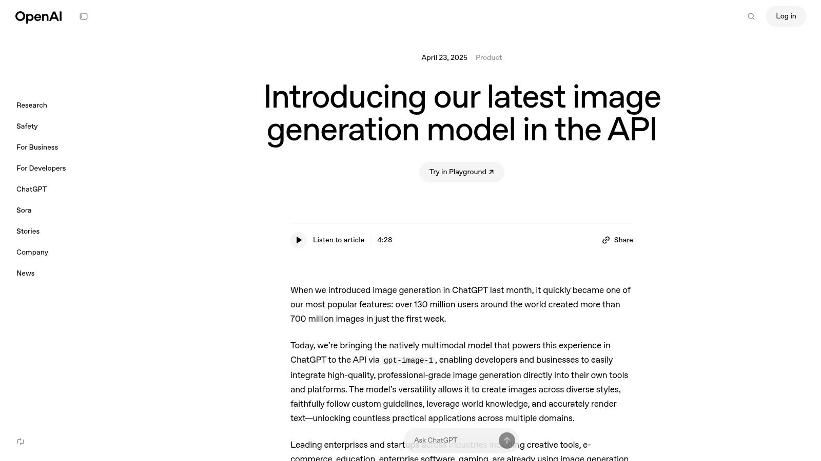 OpenAI Images (DALL·E / GPT-Image-1)