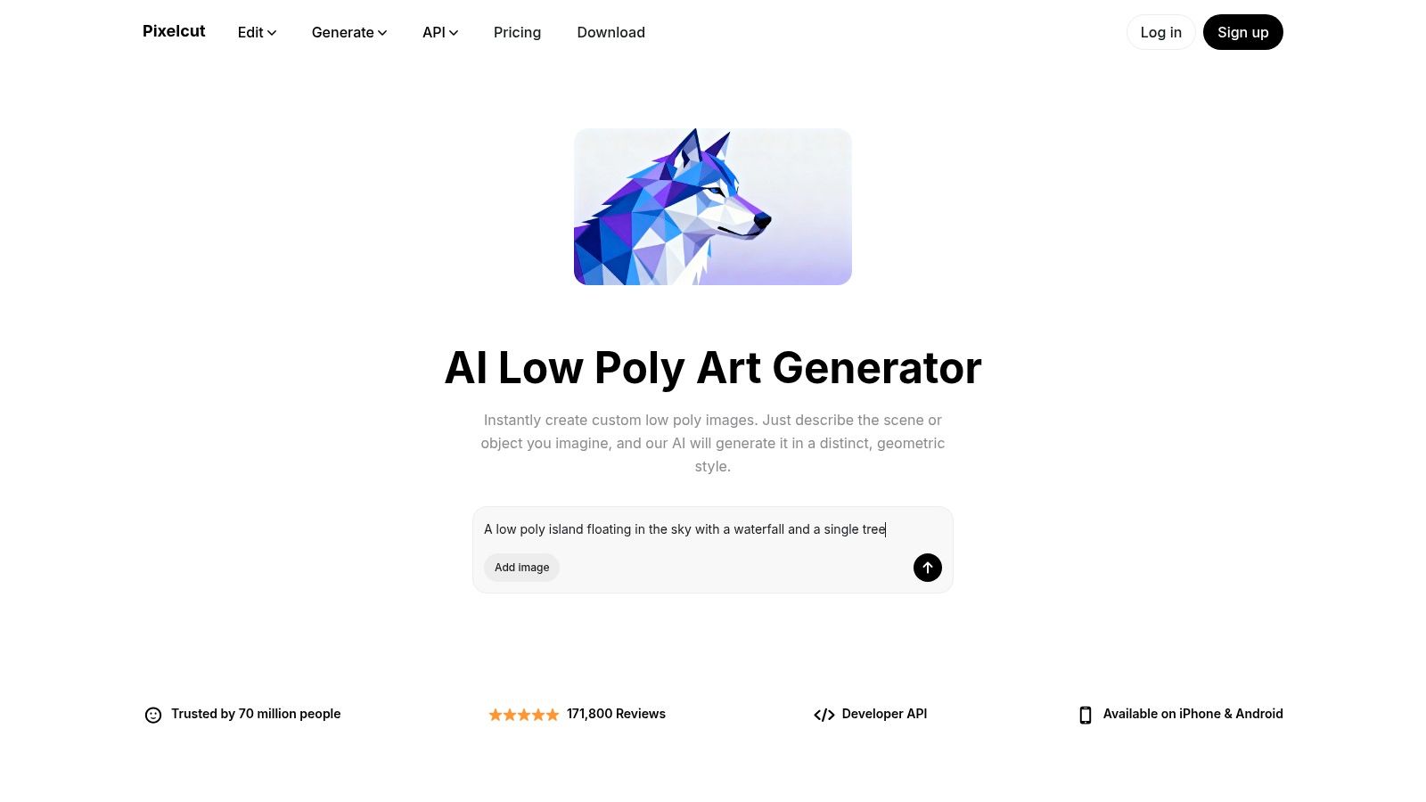 Pixelcut – AI Low-Poly Art/Model Generators