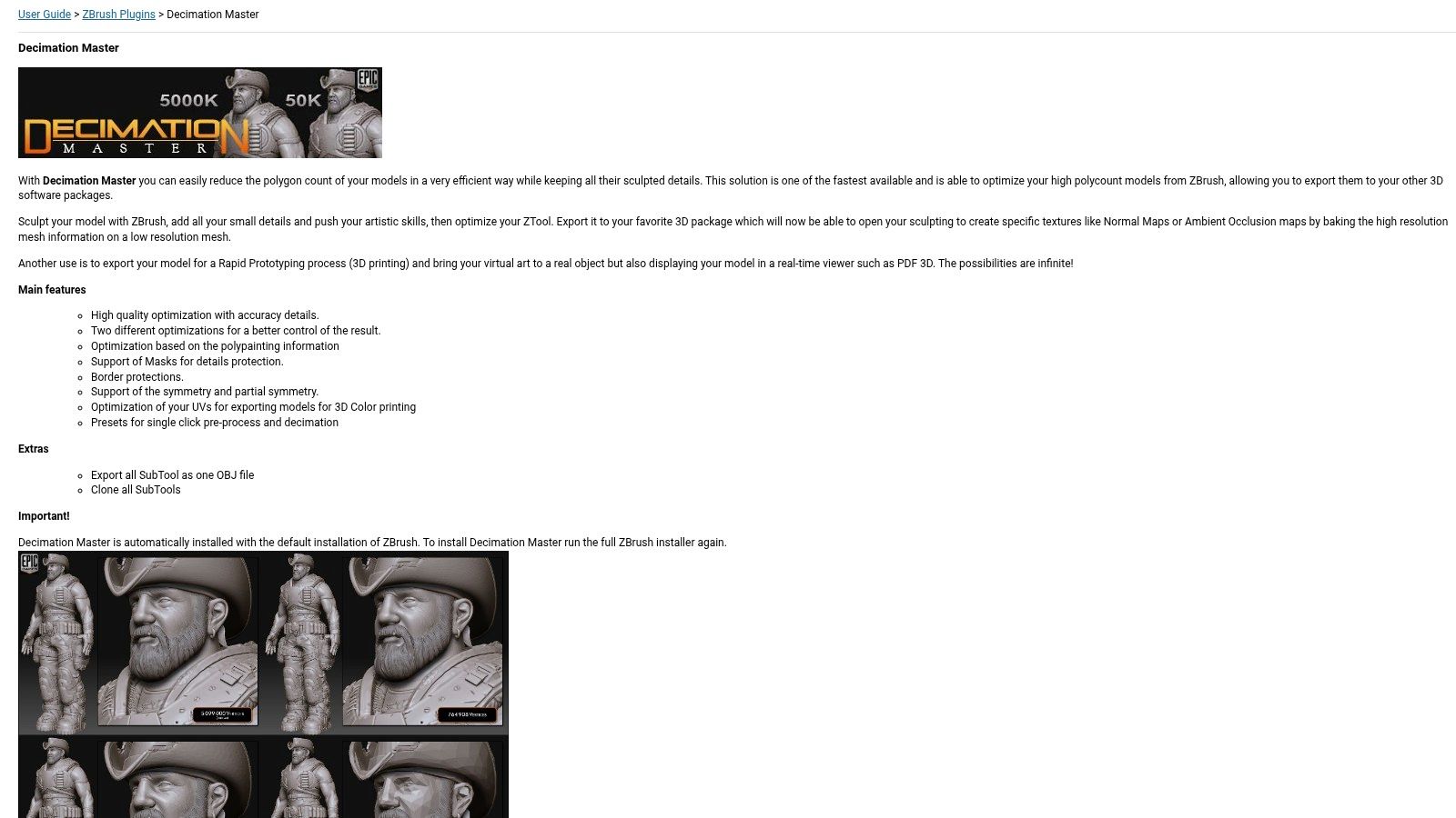 ZBrush Decimation Master (Maxon)