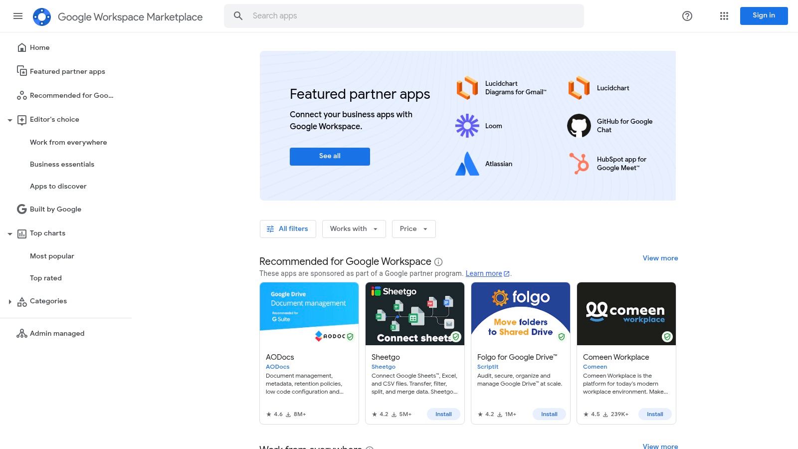 Google Workspace Marketplace