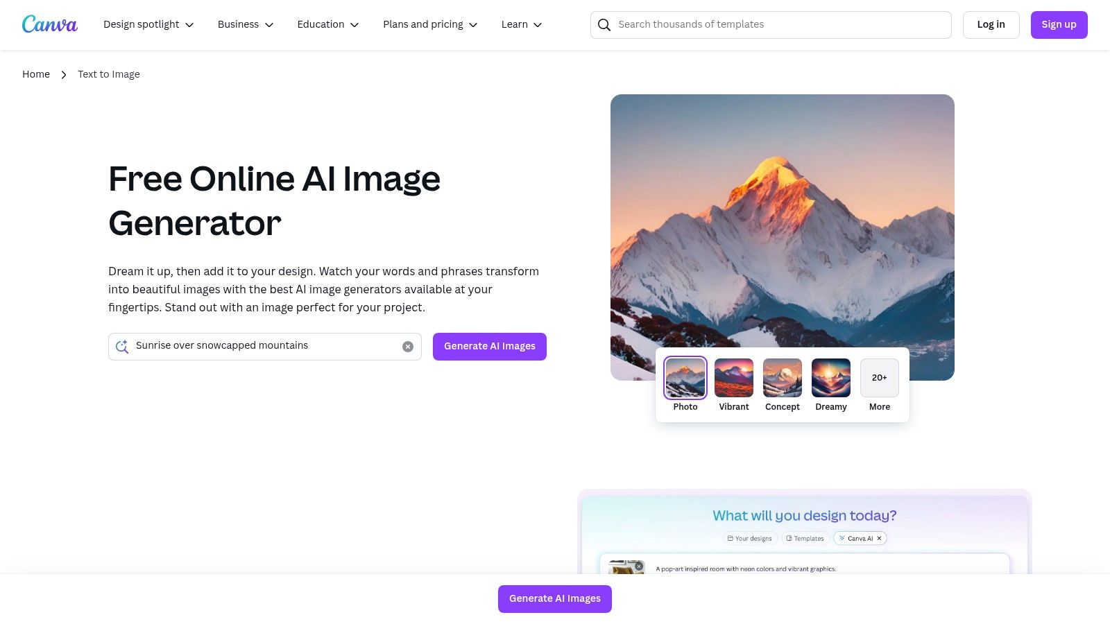 Canva AI Image Generator