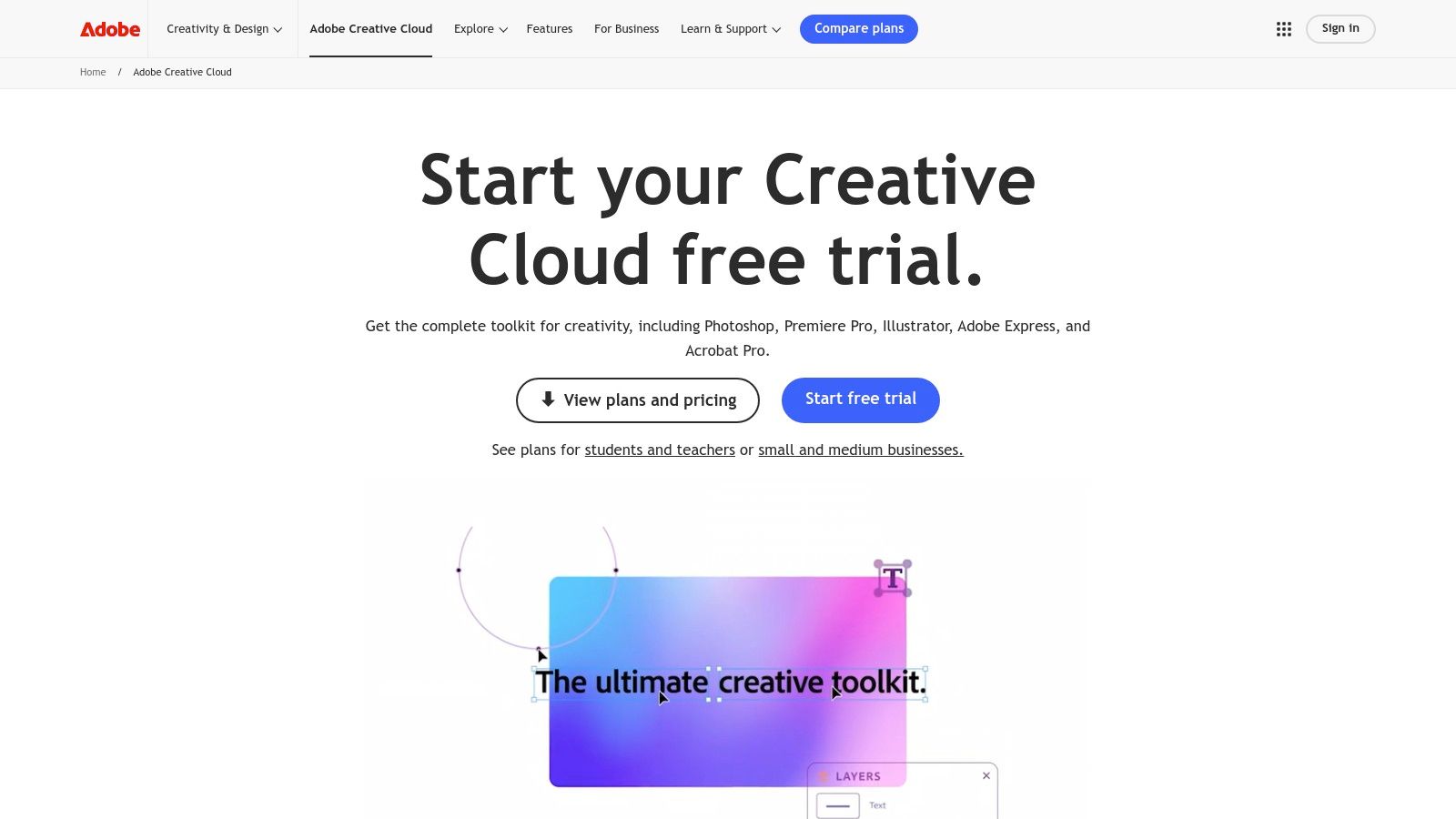 Adobe Creative Suite (Photoshop, Illustrator, Premiere Pro)
