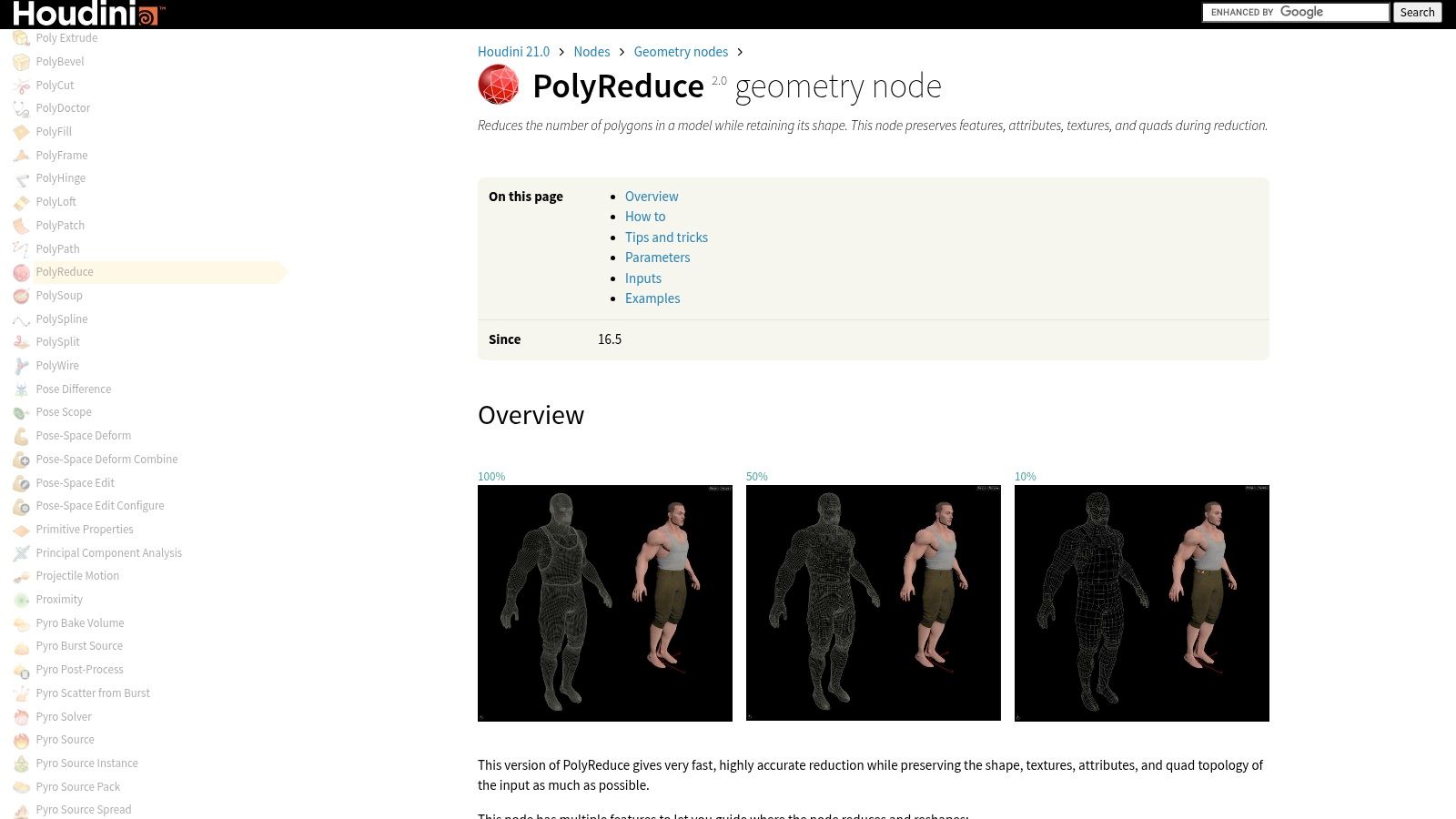 SideFX Houdini – PolyReduce SOP