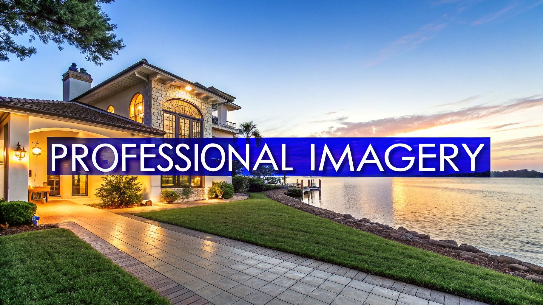 A professionally photographed luxury home in Fort Lauderdale at twilight, showcasing its pool and waterfront view.