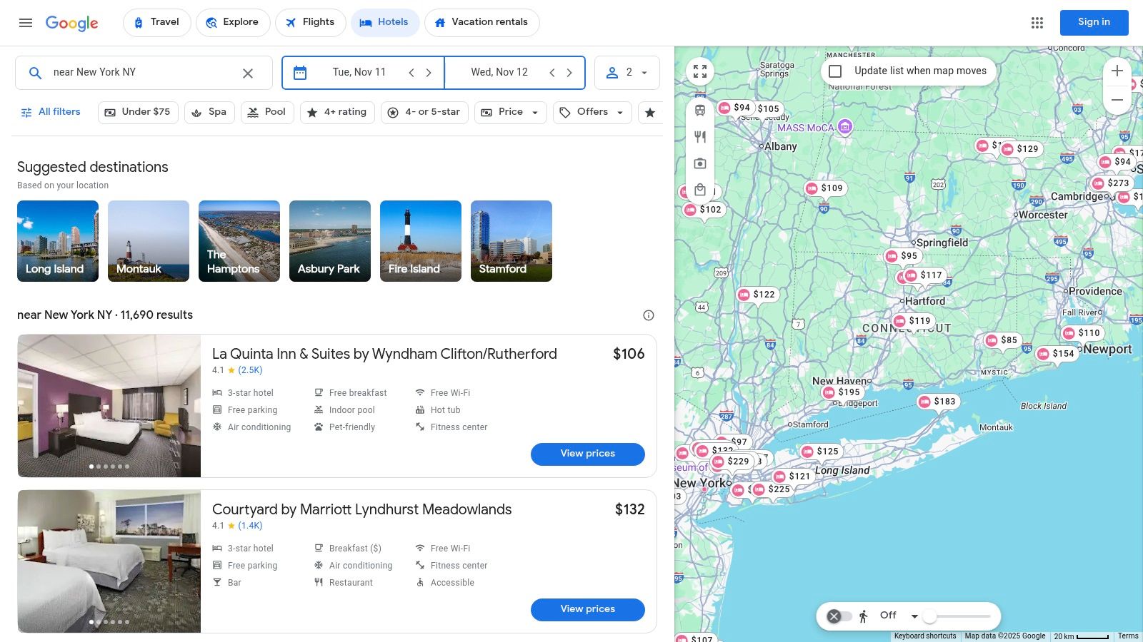 Google Hotels – Hotels near Faro Airport (Google Travel / Maps)