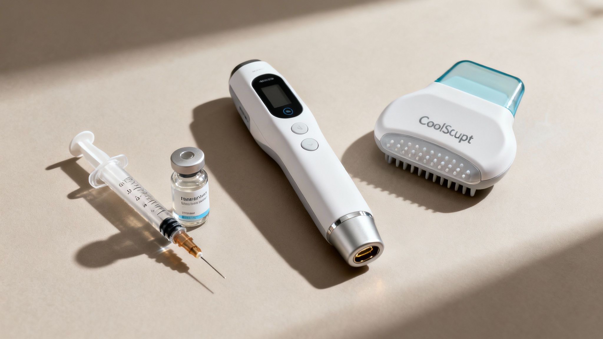 A practitioner applying a non-invasive treatment to a patient's face in a clean, modern clinic.