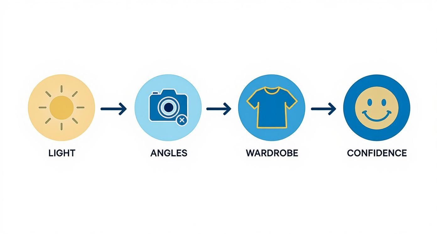 Infographic about how to look better on camera