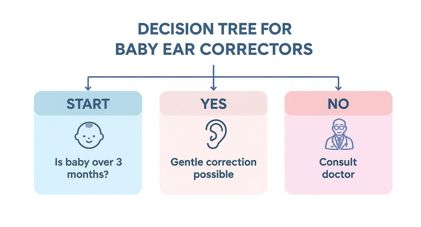 Infographic about how to make your ears not stick out