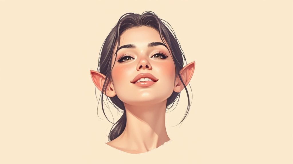 A woman with a stylish, layered hairstyle smiling confidently.