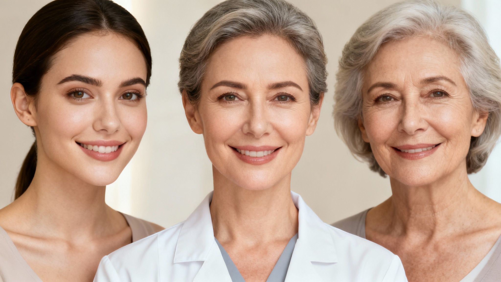 A woman smiling, representing the confidence gained from non invasive aesthetic treatments.