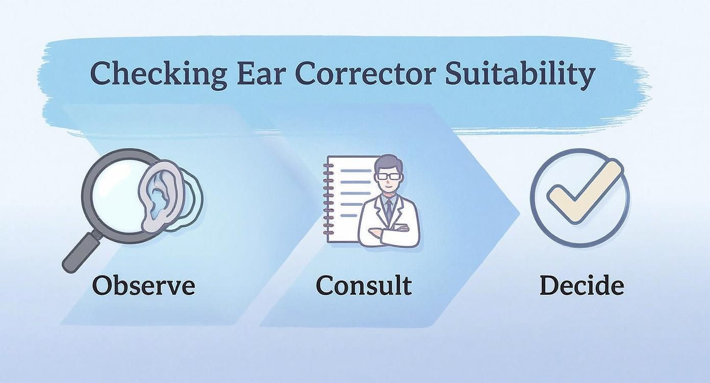 Infographic about corrector de orejas para bebes