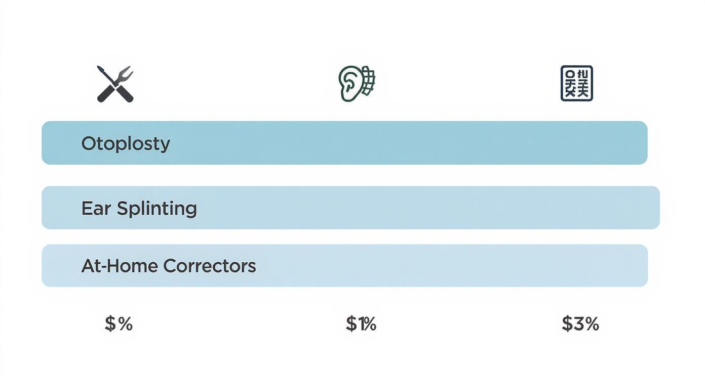 Infographic about ear pinning without surgery cost