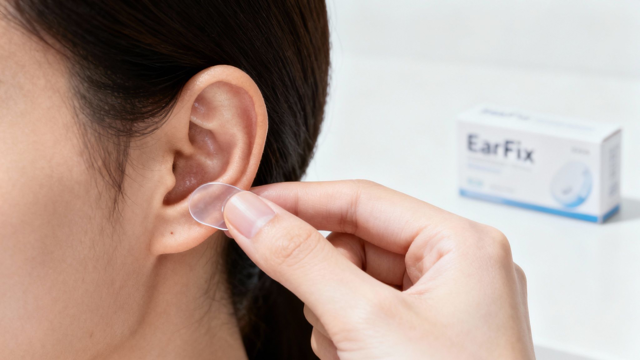 A young child with a cute hairstyle smiling.