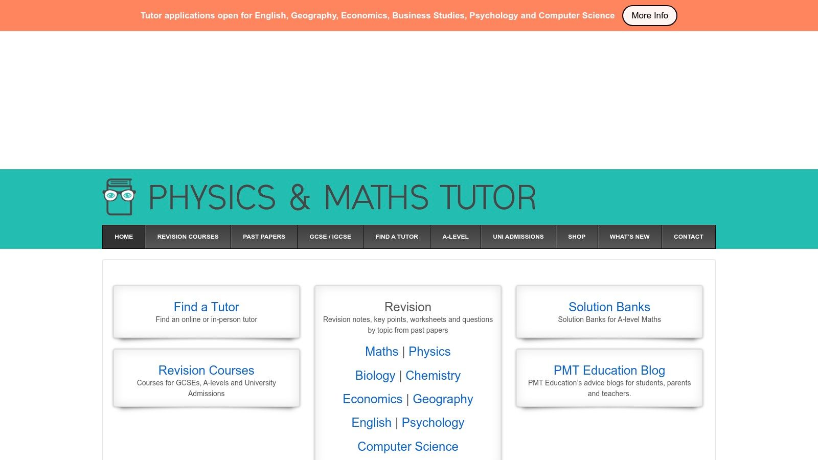 Physics &amp; Maths Tutor (PMT Education)